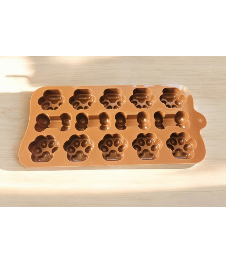 Dog Paw and Bone Silicone Baking Moulds
