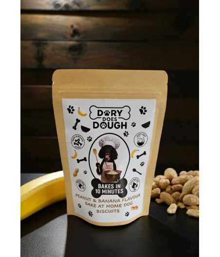 Dory Does Dough Peanut & Banana Biscuits – Bake-At-Home Dog Biscuit Mix