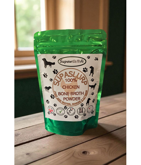 SupaSlurp Chicken Bone Broth – Natural Dog Supplement with Collagen & Minerals