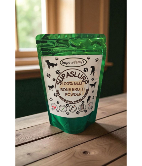 SupaSlurp Beef Bone Broth – Natural Dog Supplement with Collagen & Minerals