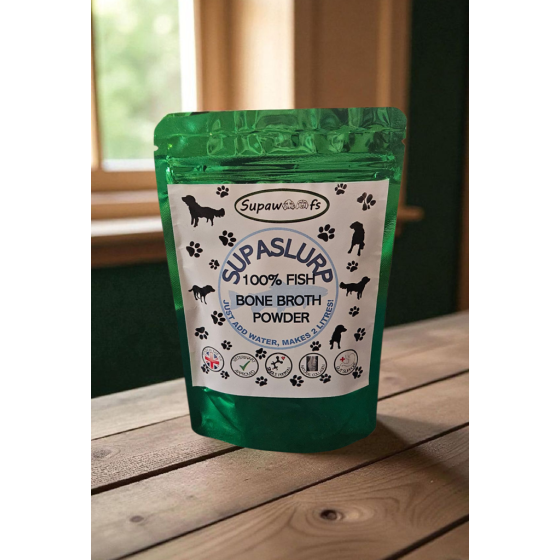 SupaSlurp Fish Bone Broth – Natural Dog Supplement with Collagen & Minerals