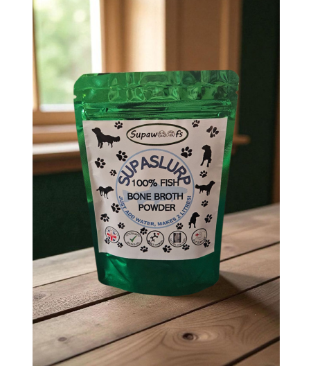 SupaSlurp Fish Bone Broth Nutritional Booster for Dogs