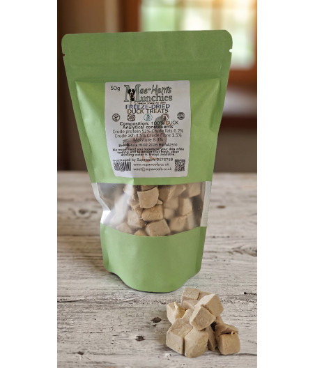 100% Freeze Dried Duck Training Treats 50g